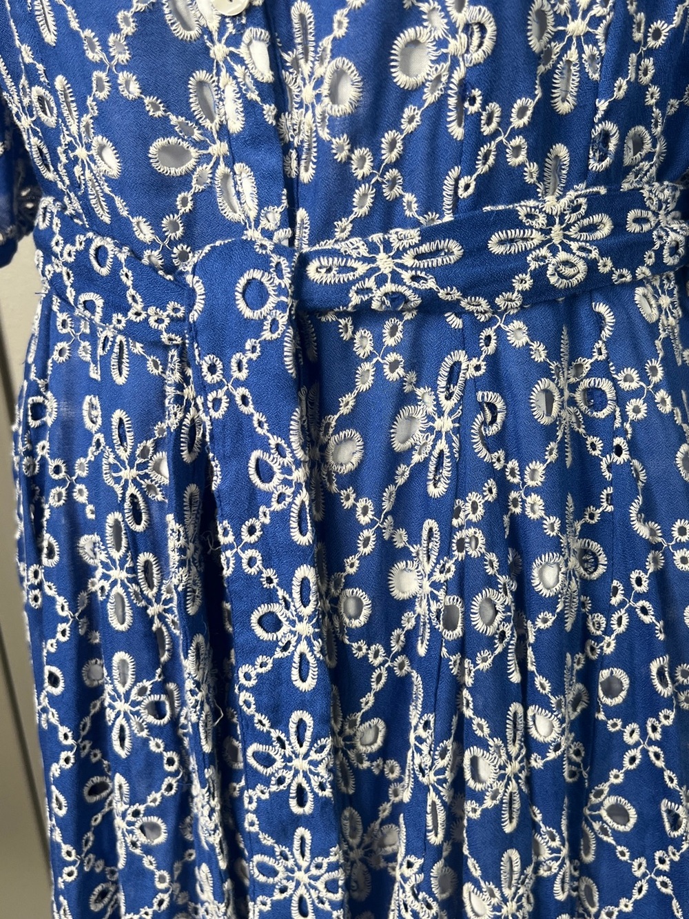 Zara Dress MD Short Cutwork Embroidered Flare Flirty Lined - Picture 9 of 12